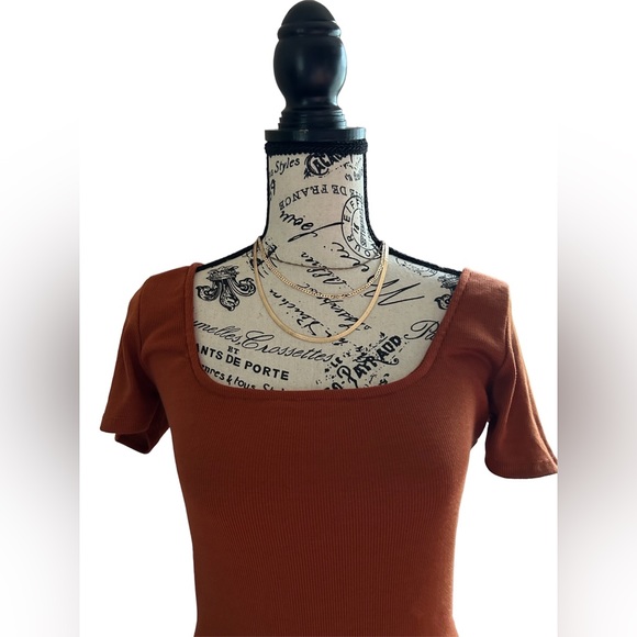 NWT Ribbed Catsuit | Rust One-Piece | Stretchy & Flattering Fit – S, L, XL - Picture 2 of 4